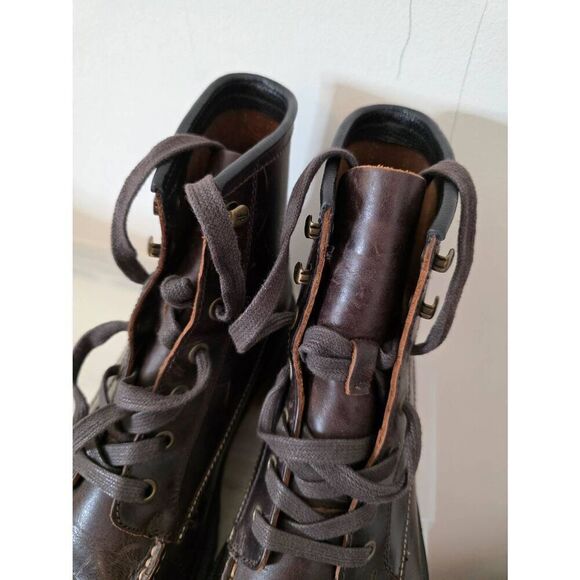 Frye Pine Lug Black Leather Workboot Mens 9 - Picture 3 of 12